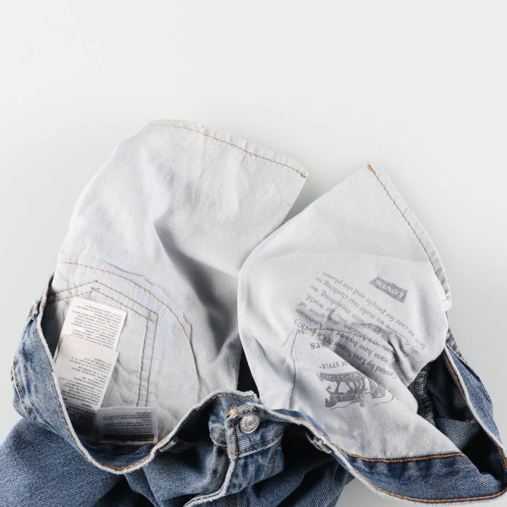 Levi's 505 tapered denim pants for men, equivalent to w35 cotton blue type Vintage Second Hand