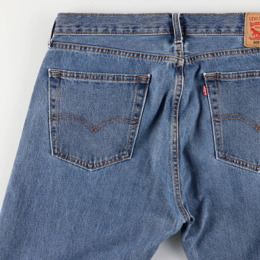 Levi's 505 tapered denim pants for men, size w36 cotton blue type Vintage Second Hand