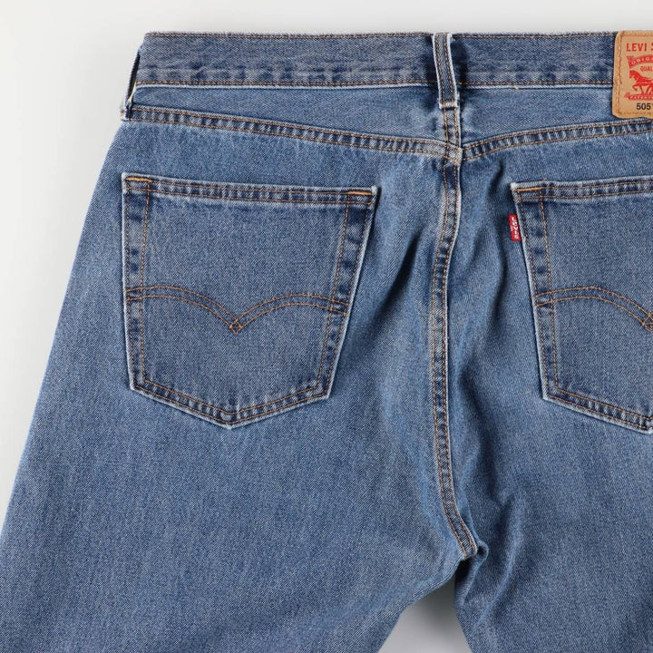 Levi's 505 tapered denim pants for men, size w36 cotton blue type Vintage Second Hand