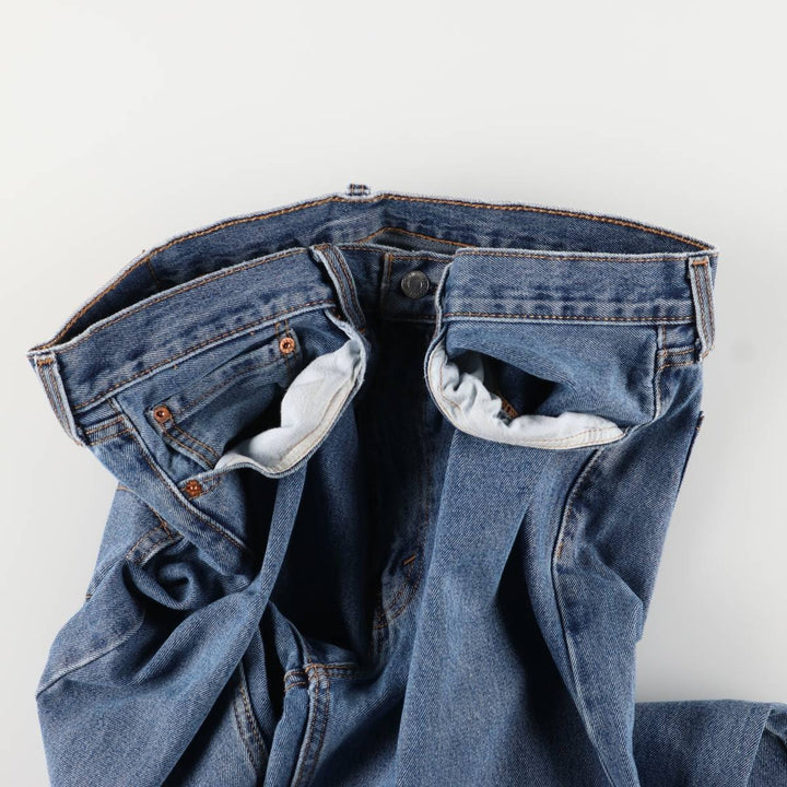 Levi's 505 tapered denim pants for men, size w36 cotton blue type Vintage Second Hand