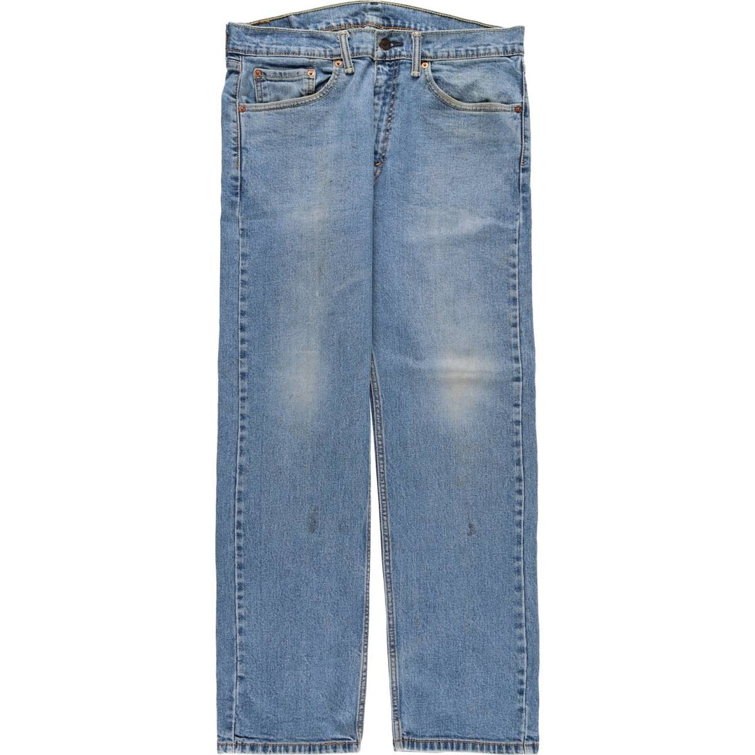 Levi's 505 tapered denim pants for men, size W34 cotton blue type Vintage Second Hand