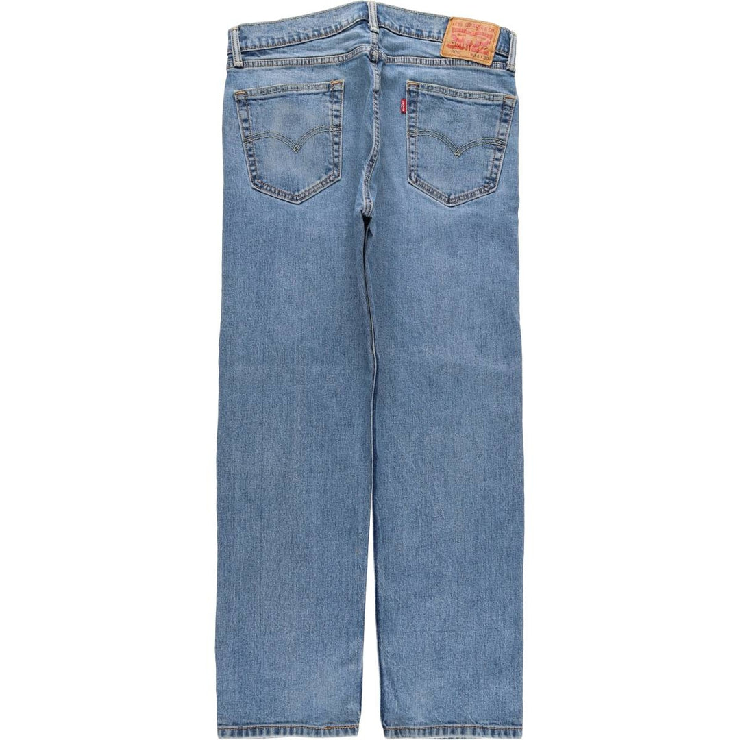 Levi's 505 tapered denim pants for men, size W34 cotton blue type Vintage Second Hand
