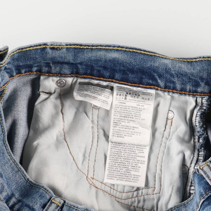 Levi's 505 tapered denim pants for men, size W34 cotton blue type Vintage Second Hand