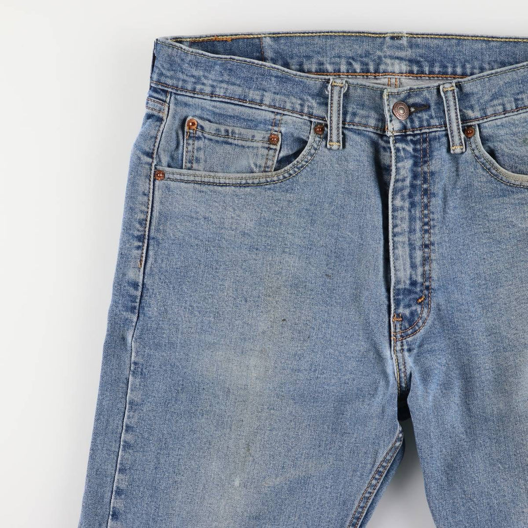 Levi's 505 tapered denim pants for men, size W34 cotton blue type Vintage Second Hand