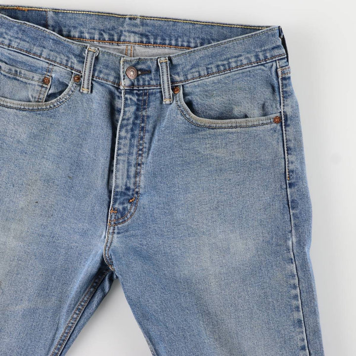 Levi's 505 tapered denim pants for men, size W34 cotton blue type Vintage Second Hand