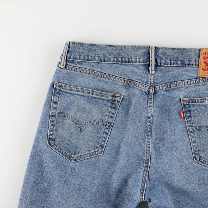 Levi's 505 tapered denim pants for men, size W34 cotton blue type Vintage Second Hand