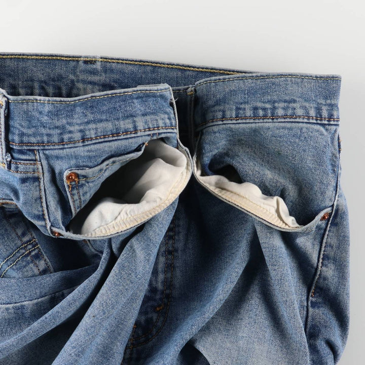 Levi's 505 tapered denim pants for men, size W34 cotton blue type Vintage Second Hand