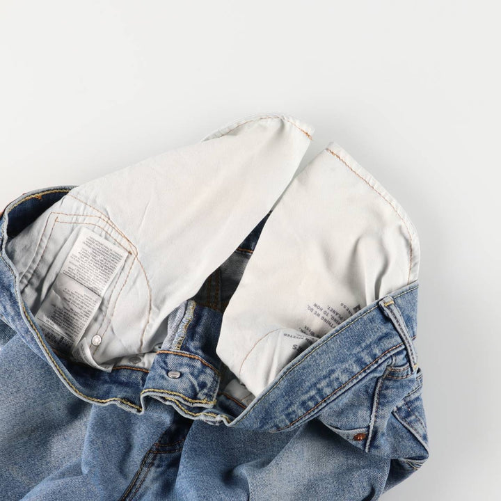Levi's 505 tapered denim pants for men, size W34 cotton blue type Vintage Second Hand