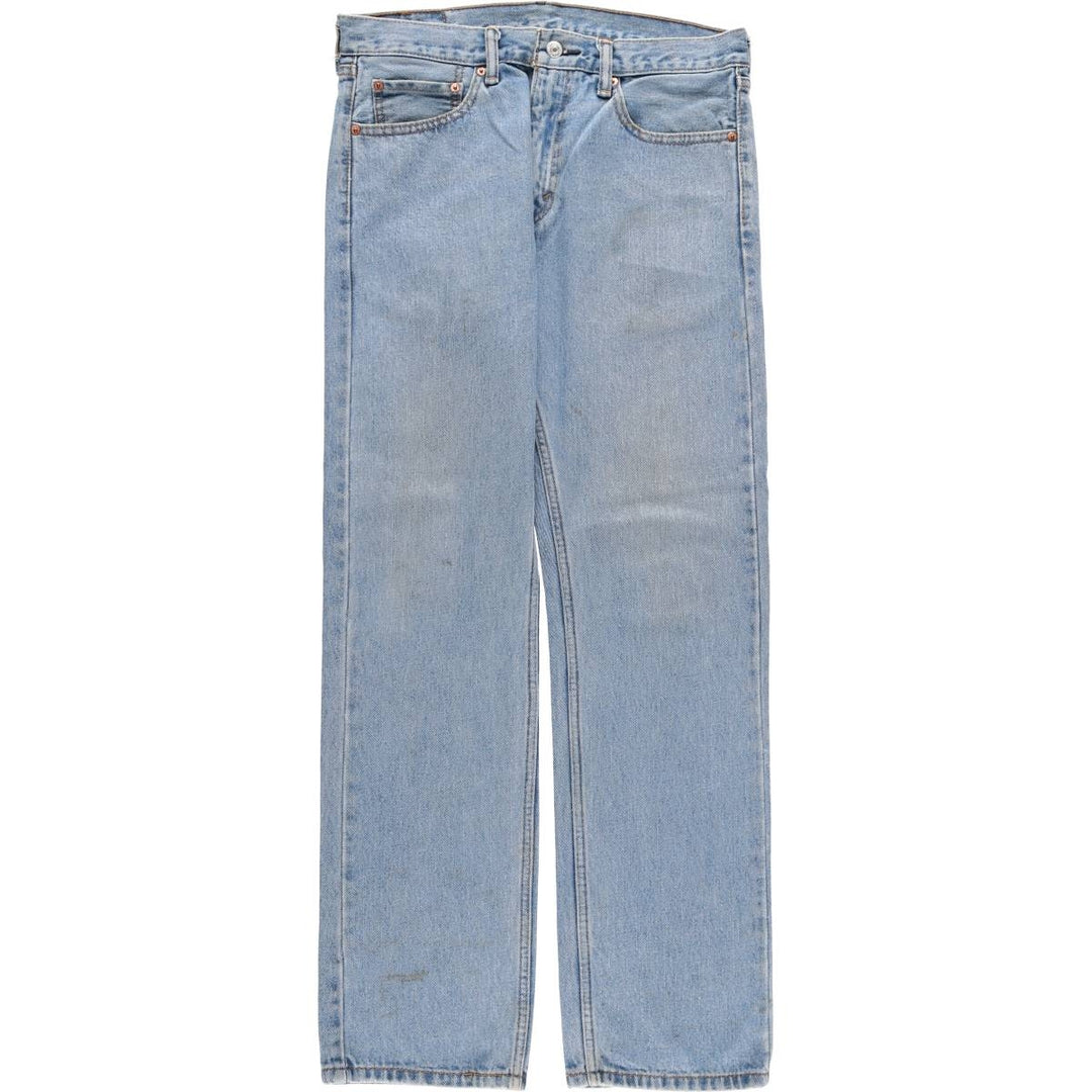 Levi's 505 tapered denim pants for men, size W34 cotton blue type Vintage Second Hand
