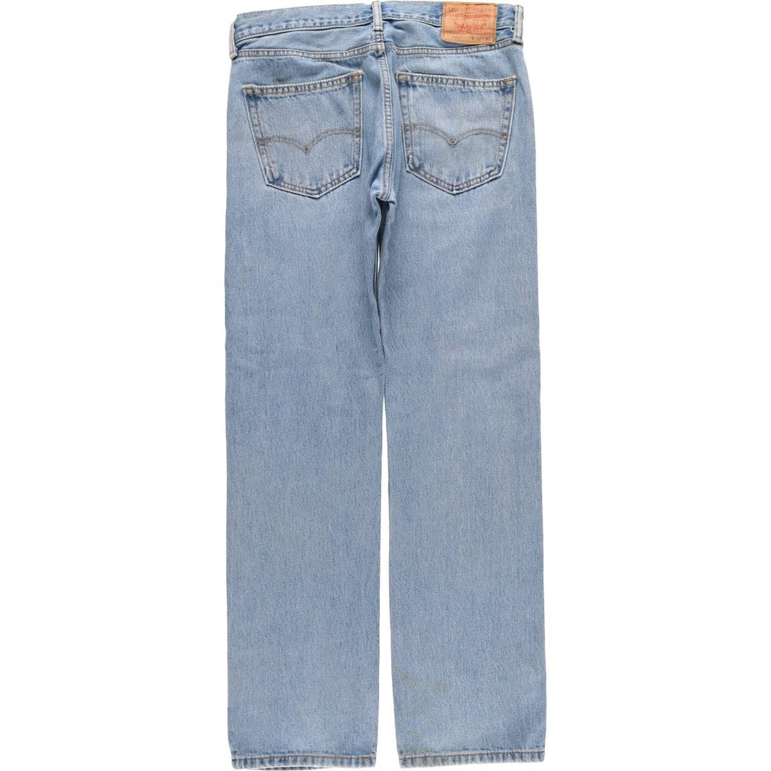 Levi's 505 tapered denim pants for men, size W34 cotton blue type Vintage Second Hand
