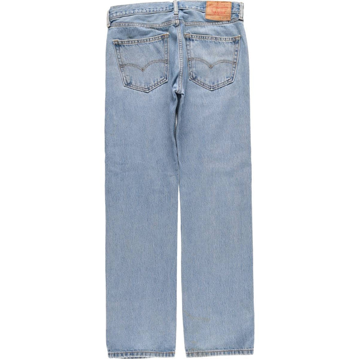 Levi's 505 tapered denim pants for men, size W34 cotton blue type Vintage Second Hand