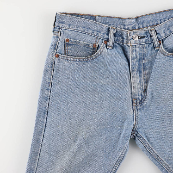 Levi's 505 tapered denim pants for men, size W34 cotton blue type Vintage Second Hand