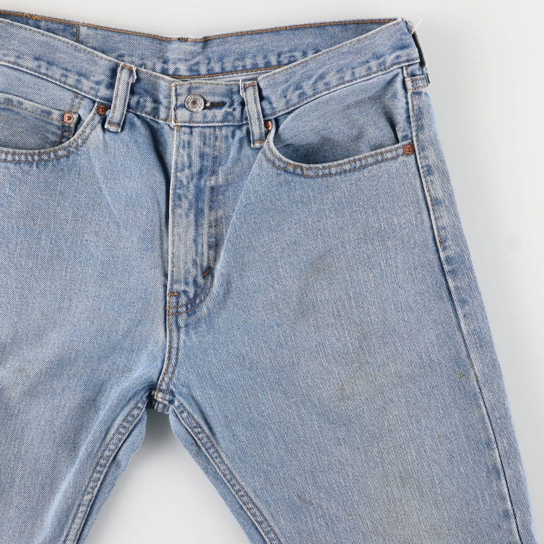 Levi's 505 tapered denim pants for men, size W34 cotton blue type Vintage Second Hand