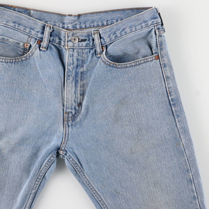 Levi's 505 tapered denim pants for men, size W34 cotton blue type Vintage Second Hand