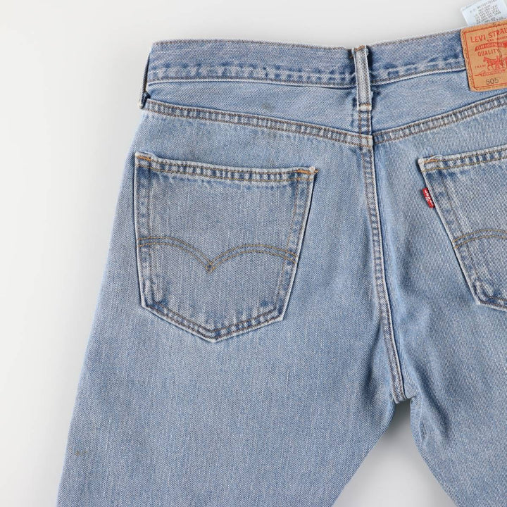 Levi's 505 tapered denim pants for men, size W34 cotton blue type Vintage Second Hand