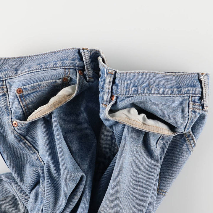 Levi's 505 tapered denim pants for men, size W34 cotton blue type Vintage Second Hand