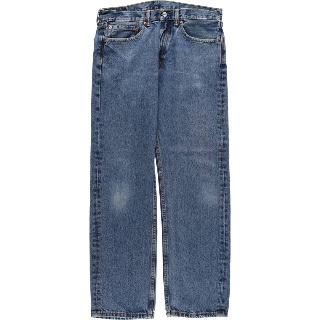 Levi's 505 tapered denim pants for men, size W34 cotton blue type Vintage Second Hand
