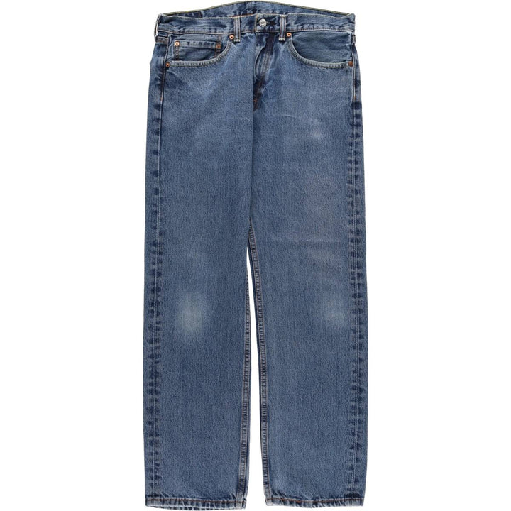 Levi's 505 tapered denim pants for men, size W34 cotton blue type Vintage Second Hand