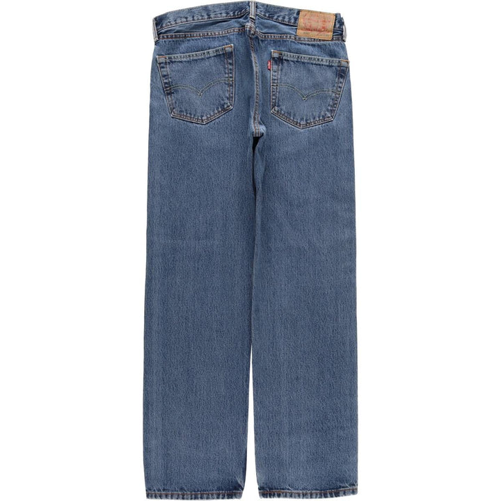 Levi's 505 tapered denim pants for men, size W34 cotton blue type Vintage Second Hand