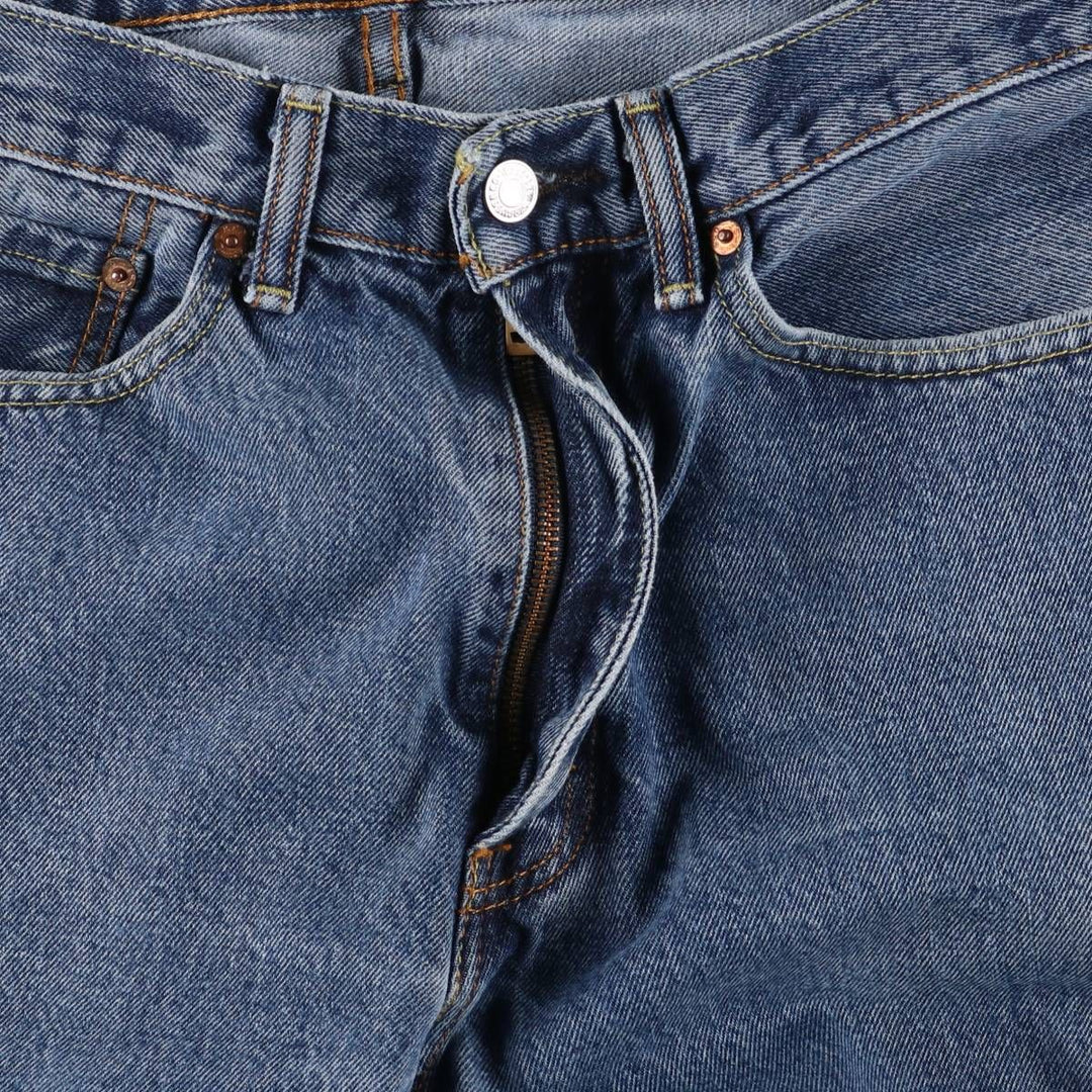 Levi's 505 tapered denim pants for men, size W34 cotton blue type Vintage Second Hand