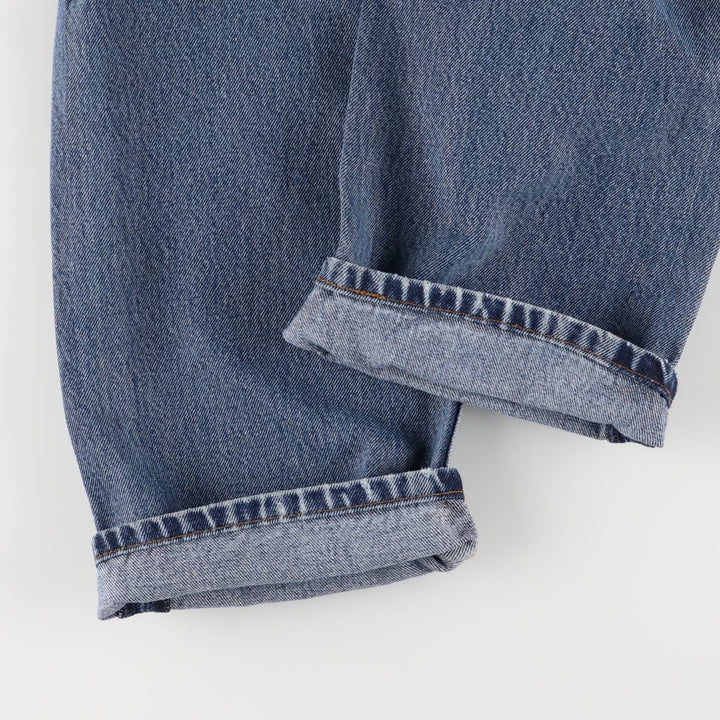 Levi's 505 tapered denim pants for men, size W34 cotton blue type Vintage Second Hand