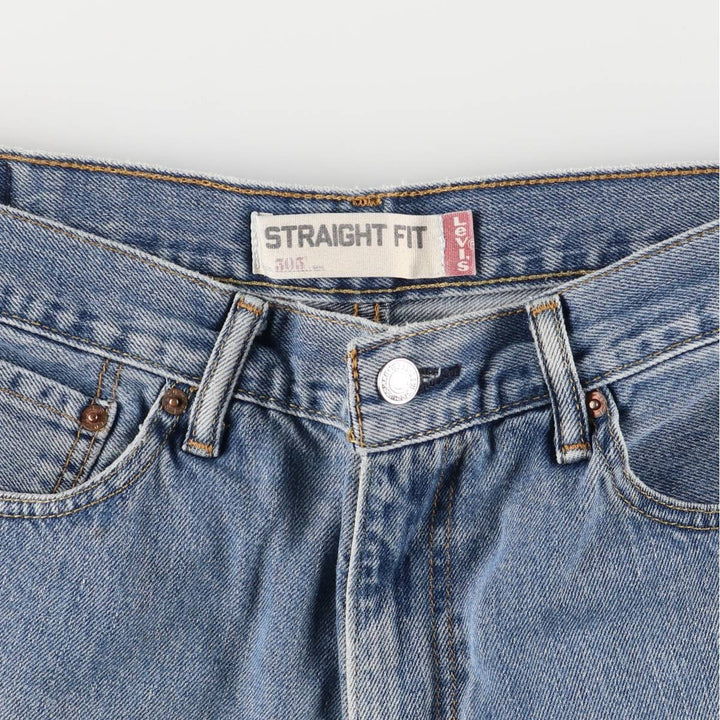Levi's 505 STRAIGHT FIT tapered denim pants for men, size w37 cotton blue type Vintage Second Hand