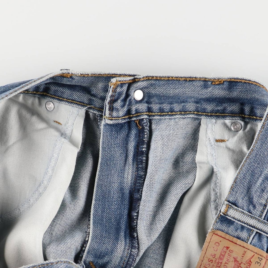 Levi's 505 STRAIGHT FIT tapered denim pants for men, size w37 cotton blue type Vintage Second Hand