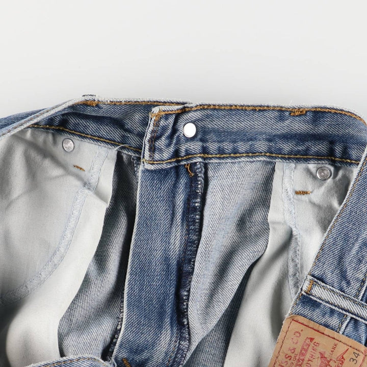 Levi's 505 STRAIGHT FIT tapered denim pants for men, size w37 cotton blue type Vintage Second Hand