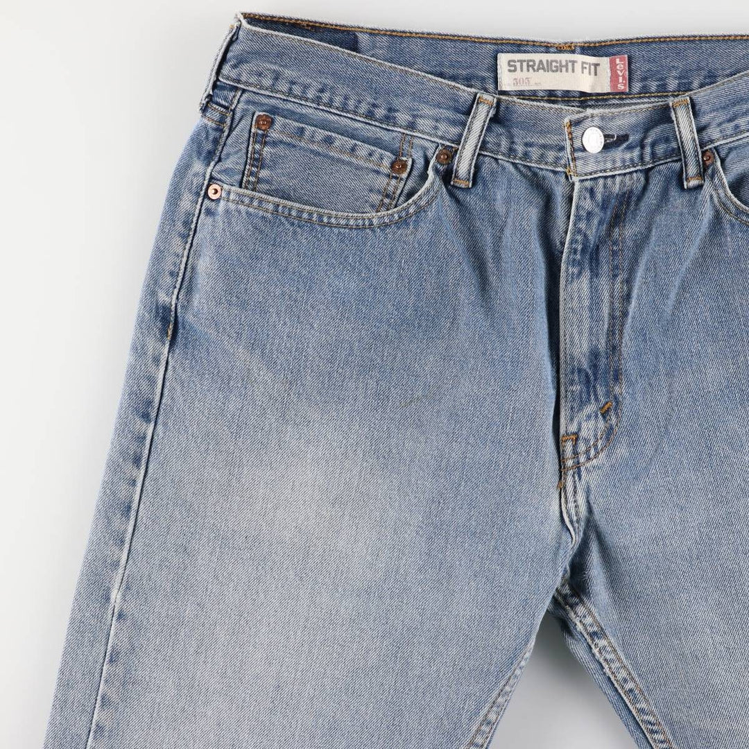 Levi's 505 STRAIGHT FIT tapered denim pants for men, size w37 cotton blue type Vintage Second Hand
