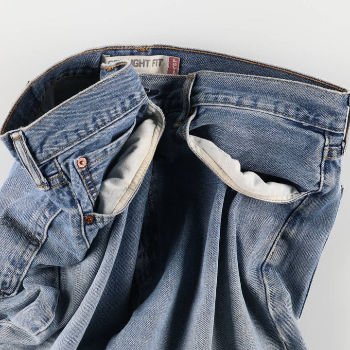Levi's 505 STRAIGHT FIT tapered denim pants for men, size w37 cotton blue type Vintage Second Hand