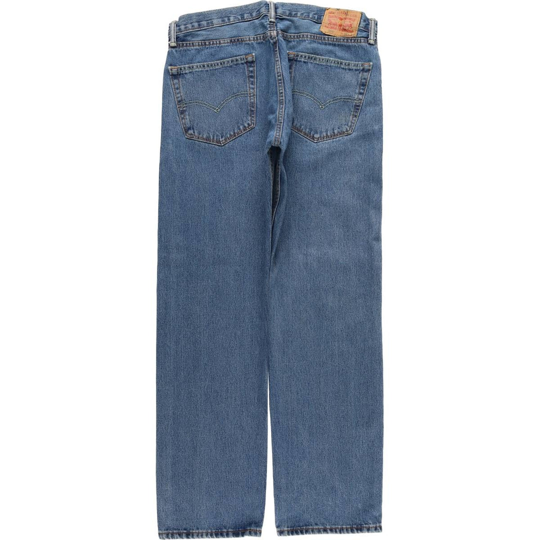 Levi's 505 tapered denim pants for men, equivalent to w35 cotton blue type Vintage Second Hand