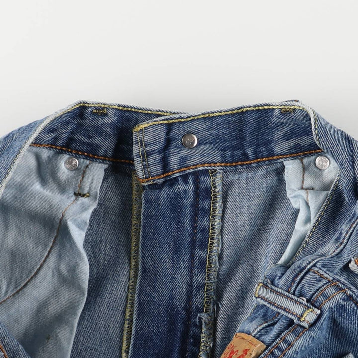 Levi's 505 tapered denim pants for men, equivalent to w35 cotton blue type Vintage Second Hand