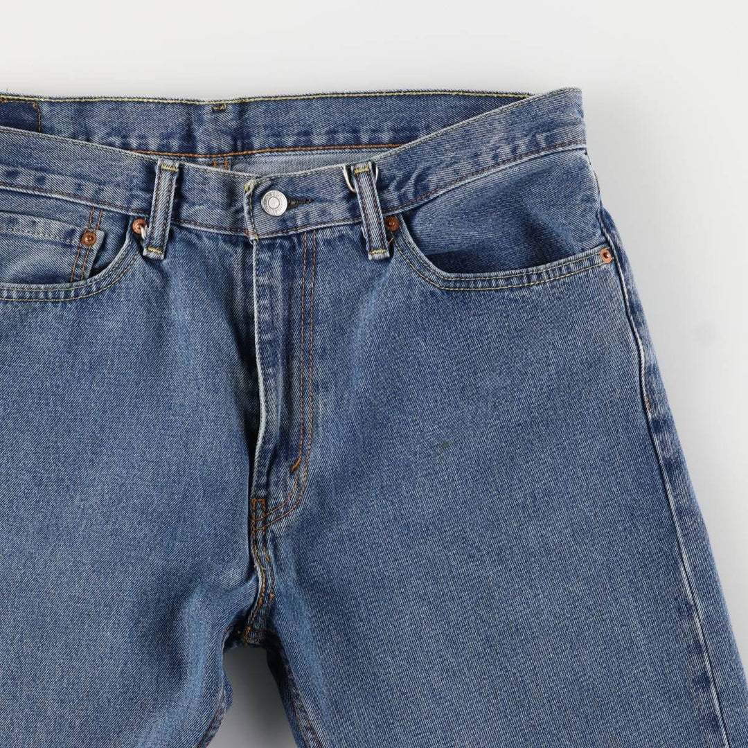 Levi's 505 tapered denim pants for men, equivalent to w35 cotton blue type Vintage Second Hand