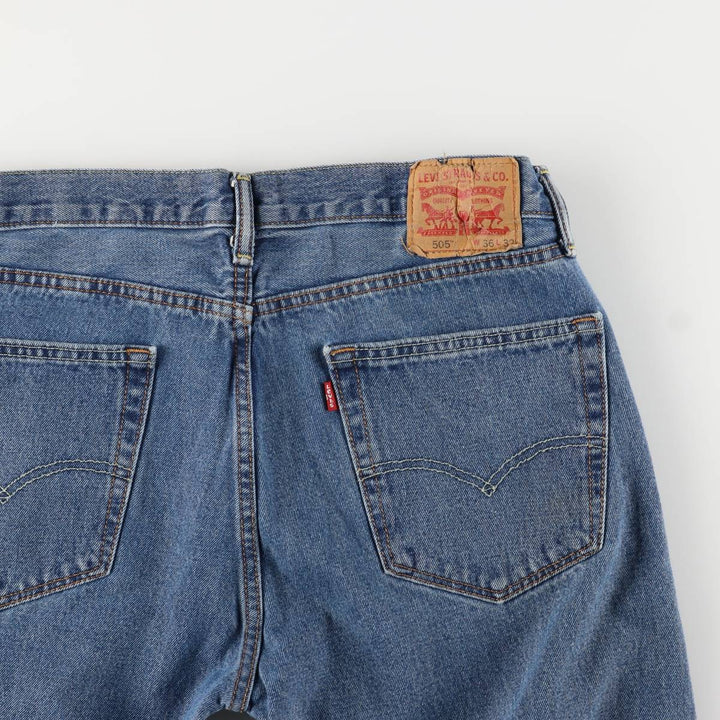 Levi's 505 tapered denim pants for men, equivalent to w35 cotton blue type Vintage Second Hand