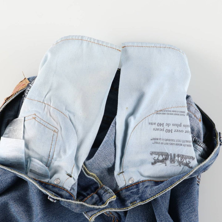 Levi's 505 tapered denim pants for men, equivalent to w35 cotton blue type Vintage Second Hand