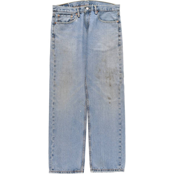 Levi's 505 tapered denim pants for men, size W34 cotton blue type Vintage Second Hand