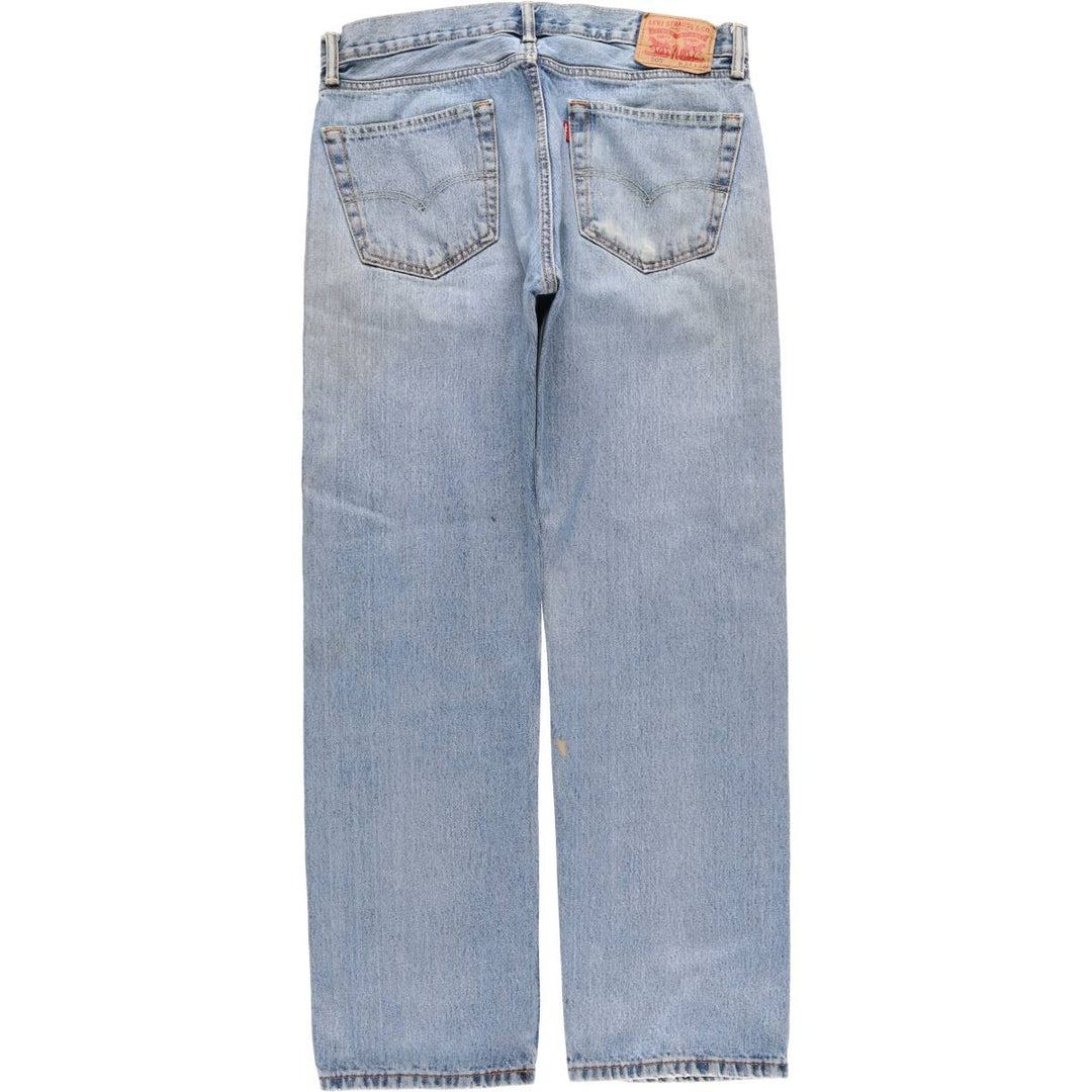 Levi's 505 tapered denim pants for men, size W34 cotton blue type Vintage Second Hand