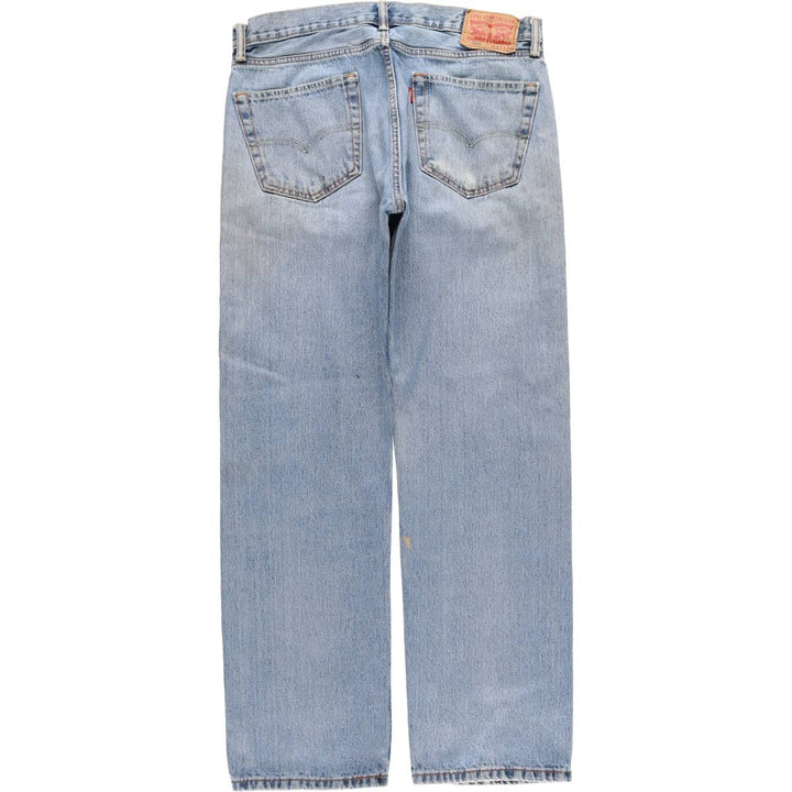 Levi's 505 tapered denim pants for men, size W34 cotton blue type Vintage Second Hand
