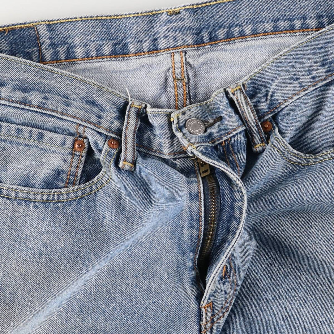 Levi's 505 tapered denim pants for men, size W34 cotton blue type Vintage Second Hand