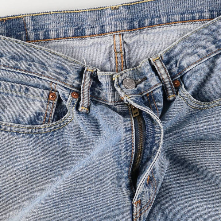 Levi's 505 tapered denim pants for men, size W34 cotton blue type Vintage Second Hand
