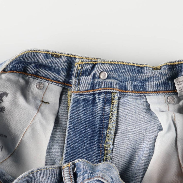 Levi's 505 tapered denim pants for men, size W34 cotton blue type Vintage Second Hand