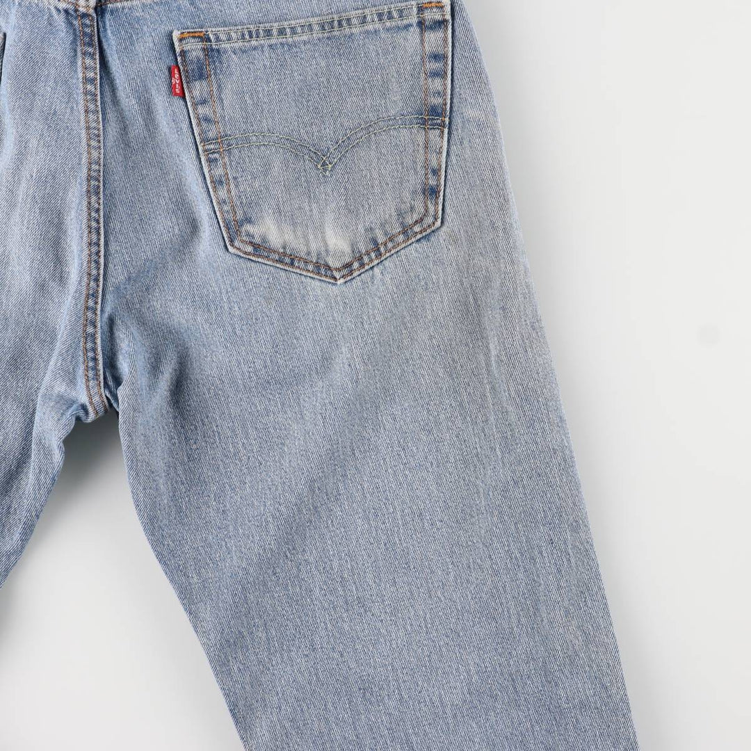 Levi's 505 tapered denim pants for men, size W34 cotton blue type Vintage Second Hand