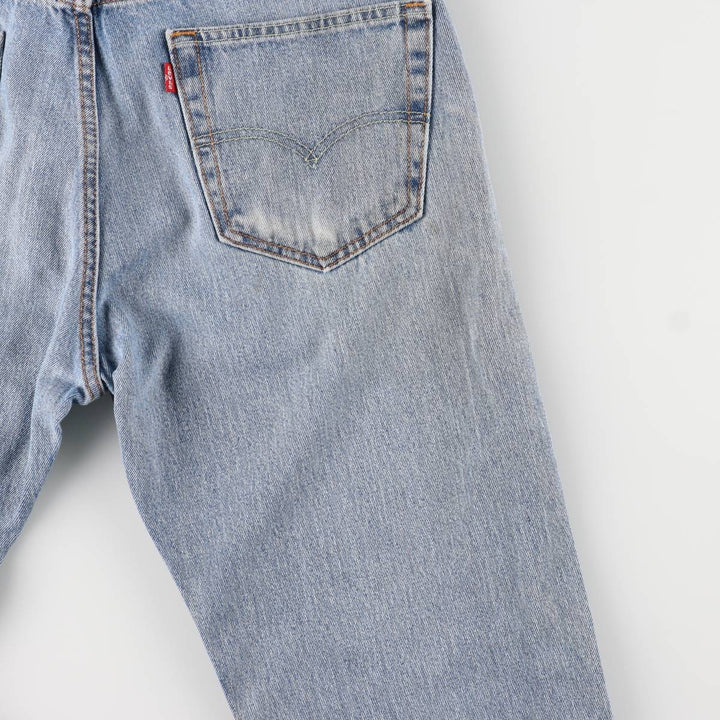 Levi's 505 tapered denim pants for men, size W34 cotton blue type Vintage Second Hand