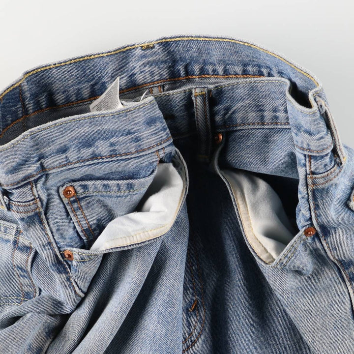 Levi's 505 tapered denim pants for men, size W34 cotton blue type Vintage Second Hand