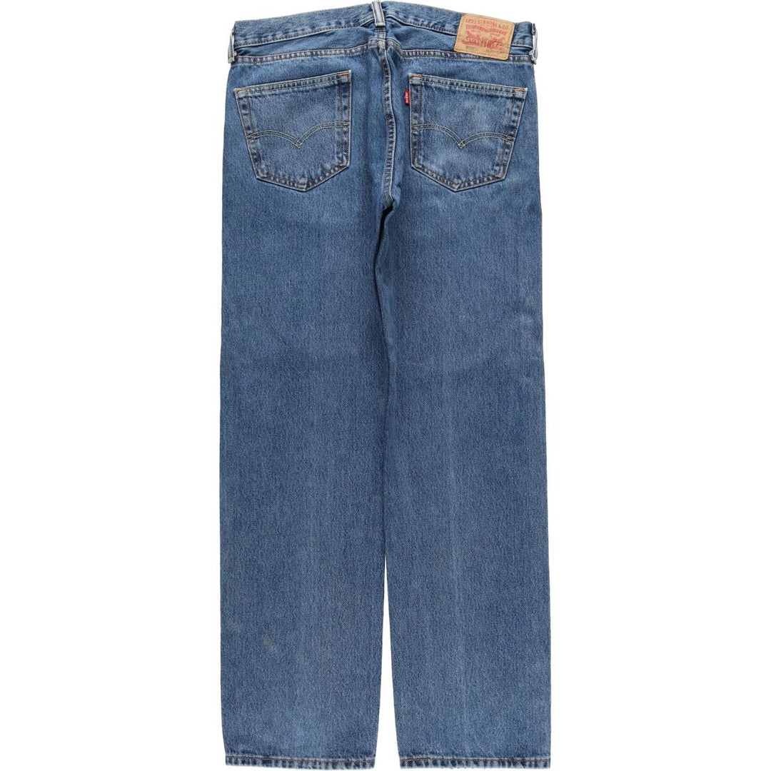 Levi's 505 tapered denim pants for men, equivalent to w35 cotton blue type Vintage Second Hand