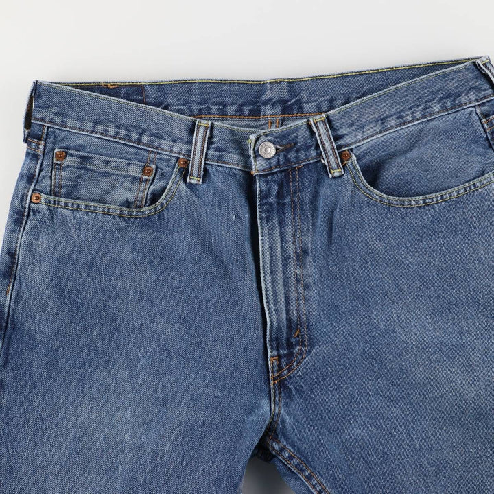 Levi's 505 tapered denim pants for men, equivalent to w35 cotton blue type Vintage Second Hand