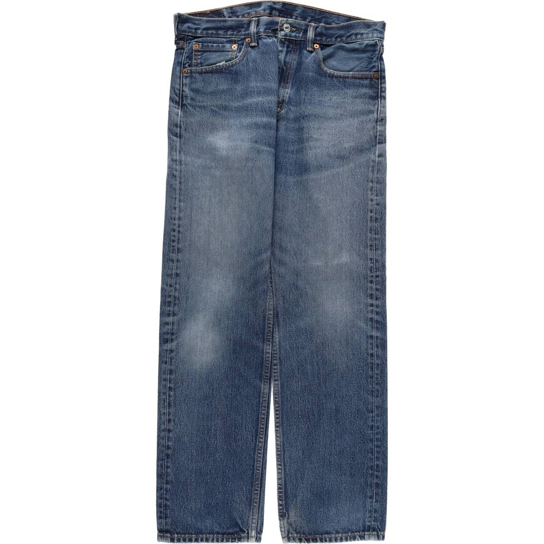 Levi's 505 tapered denim pants for men, equivalent to w35 cotton blue type Vintage Second Hand