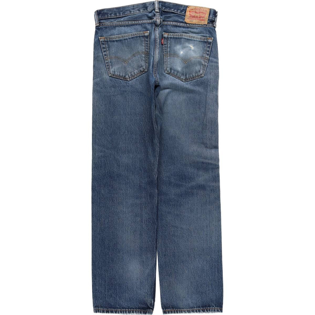 Levi's 505 tapered denim pants for men, equivalent to w35 cotton blue type Vintage Second Hand