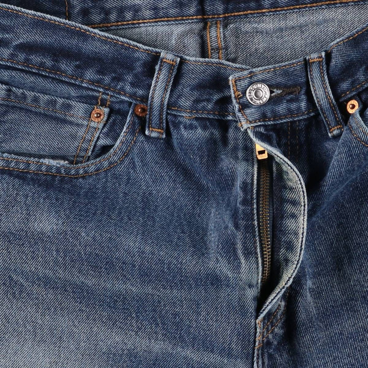 Levi's 505 tapered denim pants for men, equivalent to w35 cotton blue type Vintage Second Hand