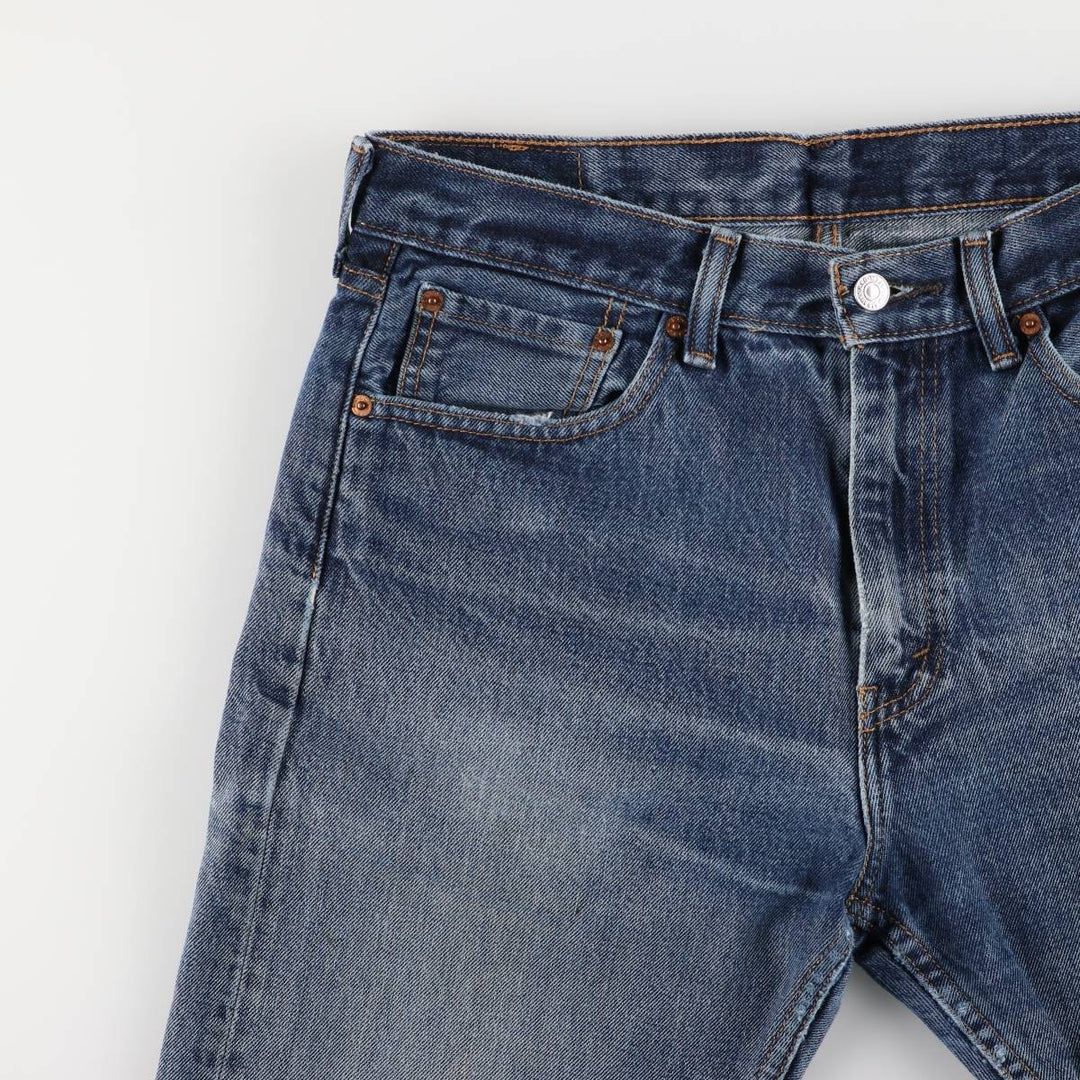 Levi's 505 tapered denim pants for men, equivalent to w35 cotton blue type Vintage Second Hand